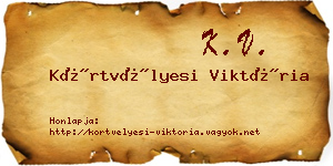 Körtvélyesi Viktória névjegykártya